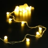 Гирлянда для дома   4м 30 ламп LED с насадками ШАРЫ 1,6 см, прозрачн. пров. 8 реж, IP-20 Теплый белый (возможность соединения)