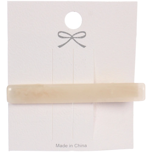 Зажим для волос "ЛАВИТА", классика, цвет белый, 6.3*0,7см (белый блистер)