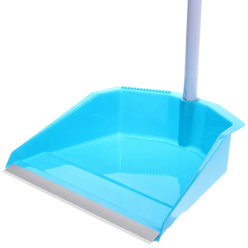 Набор для уборки, щетка для пола с совком синий_10