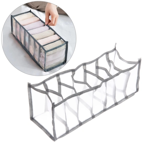 Органайзер - чехол для хранения вещей "ИДЕЯДОМА", цвет серый, 7 секций, 32*12*12см