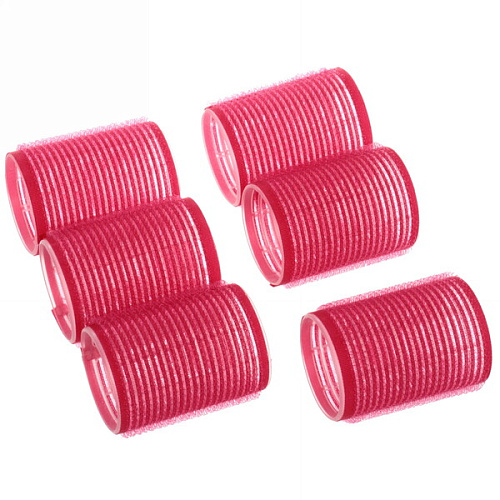 Бигуди липучки, 6шт, однотонные, цвет микс, d-4,5_8