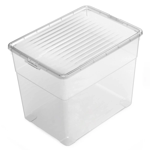 Ящик с крышкой универсальный "Лайф", прозрачный, 38*27.6*30см /  23л