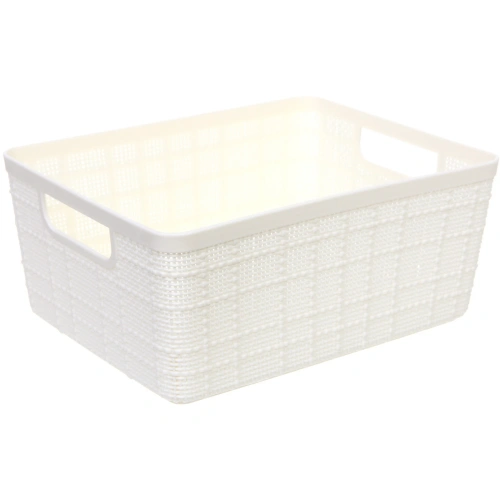 Корзина - органайзер для хранения "СТЭНТ", цвет белый, 24*18.5*10.2см 