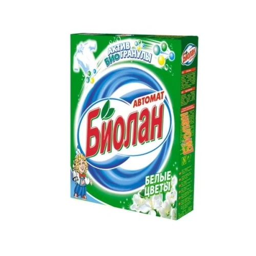 Порошок стиральный БИОЛАН Автомат Белые цветы 350гр