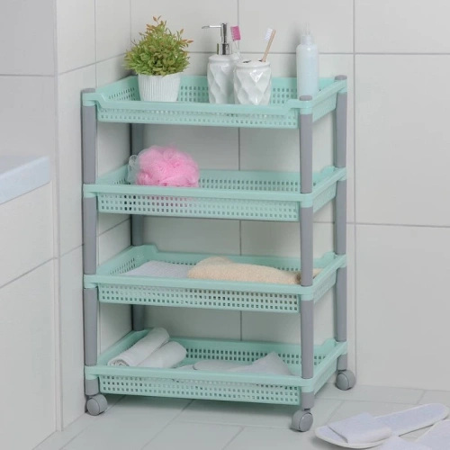 Этажерка 4-х секционная универсальная узкая "Флер", 47.5*22.5*63