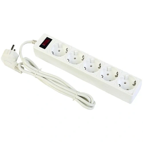 Сетевой фильтр SmartBuy One 5гнёзд 1.8м 2200Вт белый (45)