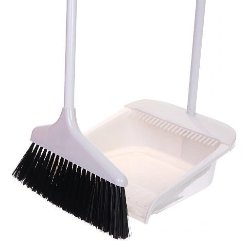 Набор для уборки, щетка для пола с совком Профи белый 301_10