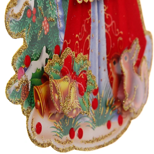 Плакат Дед Мороз и белочка 26 см_3