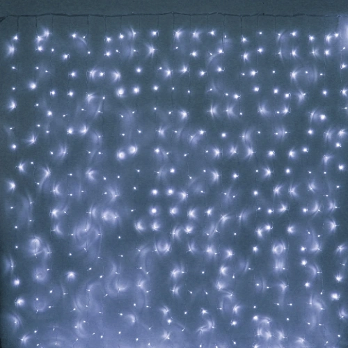 Гирлянда для дома ЗАНАВЕС "Классика Premium" ш3* в2,5 м 630 ламп LED, прозр пров, 8 реж,IP-40. Белый (возможность соединения)
