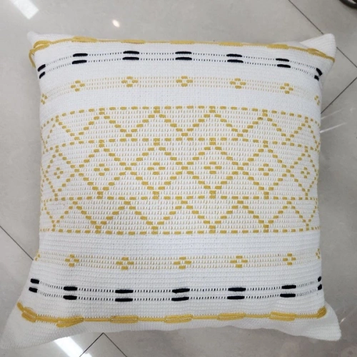 Чехол для декоративной подушки "CARNE", 43*43 см, цвет бело-жёлтый