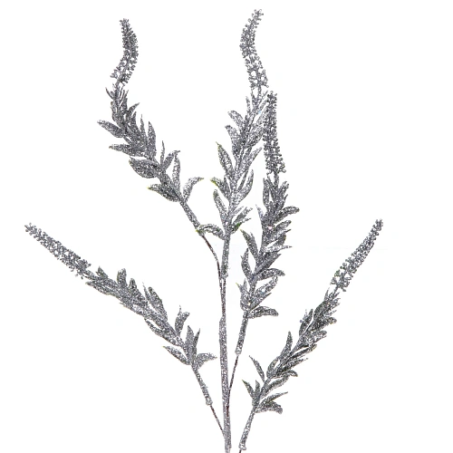Ветка декоративная Зимняя свежесть 70 см, Серебро_3