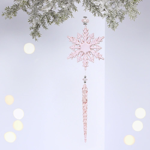 Подвеска "Снежная принцесса" 30 см, Розовый