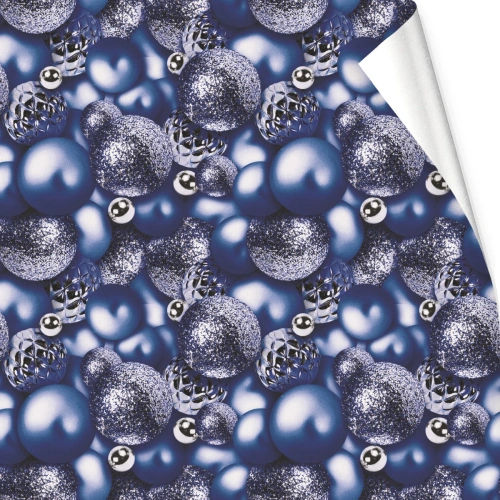 Бумага упаковочная 50х70 см "Волшебные шары", сапфир