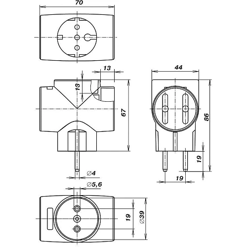 Тройник Toker 3Т 610A бз черный_4
